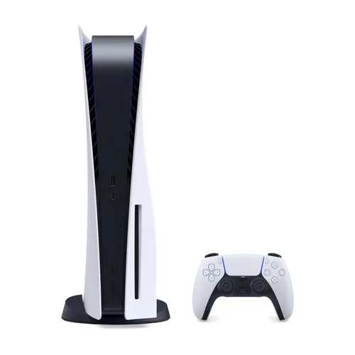 Vista 2 de PlayStation 5 Disc Version 825GB SSD Console with Wireless Dualsense Controller - PS5 Gaming System, White (Renewed)