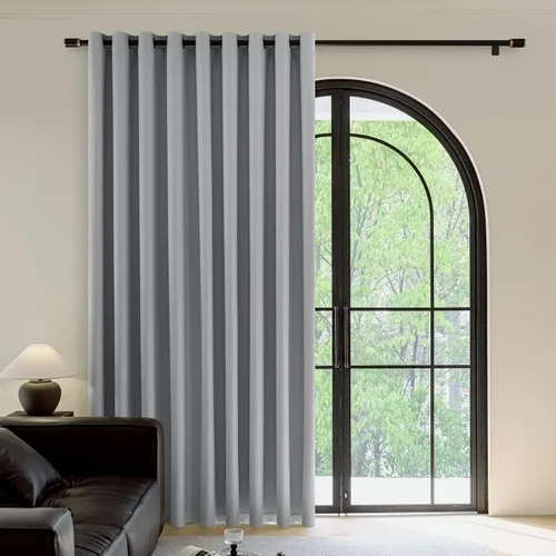 Vista 21 de FMFUNCTEX - Cortinas 100% opacas color beige de 40 x 63 pulgadas para dormitorio, 2 paneles Black out Drapes, Thermal Insulated Noise Reducing