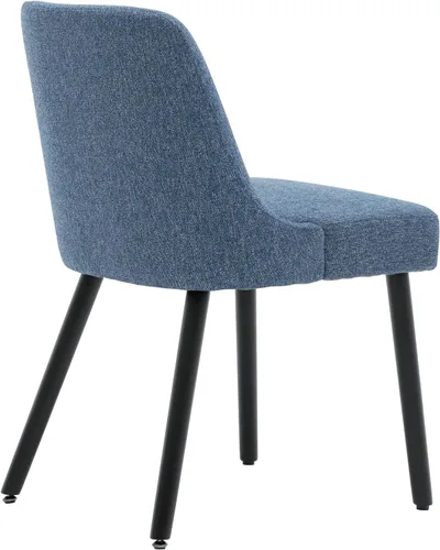 Vista 5 de MINCETA Dining Chair,Morden Upholstered Kitchen Chair with Wood-Leg for Kitchen,Set of 2,Performance Fabric in Navy