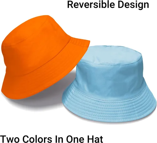 Vista 33 de PFFY Bucket Hat for Women Men Cotton Summer Sun Beach Fishing Cap