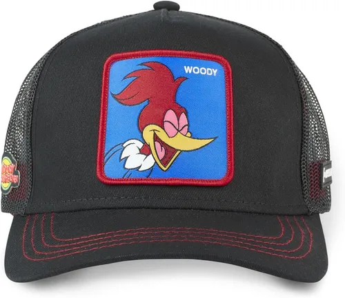 Vista 2 de Capslab Gorra de camionero negra Woody Woodpecker