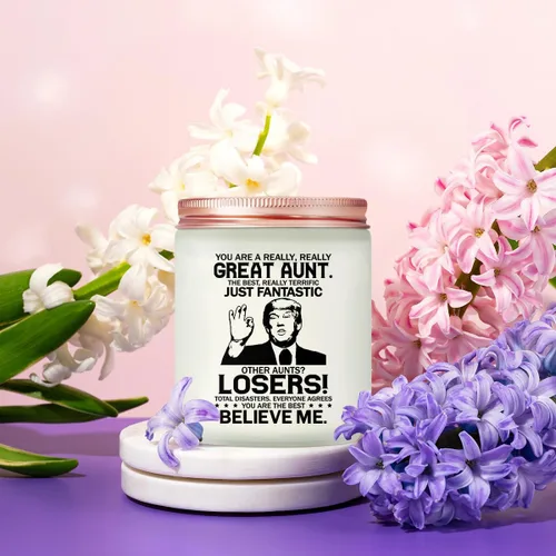 Vista 6 de Maybeone Regalos para el día de la madre para tía de sobrino – Regalo de cumpleaños de Navidad para tía – Vela perfumada de lavanda
