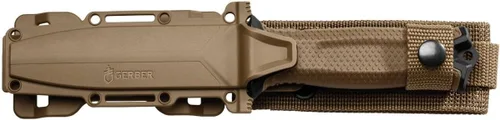 Vista 3 de Gerber Strongarm - Cuchillo de hoja fija (borde liso, color marrón coyote)