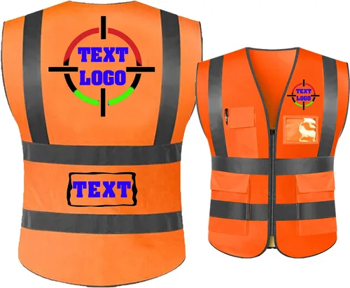Vista 13 de Personalized High Reflective Safety Vest Custom Hi Vis Safety Vest Men Women Construction Workwear Security Vest