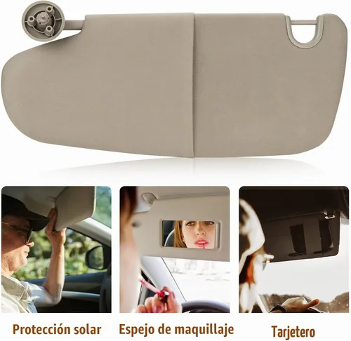 Vista 3 de AEagle Parasol de plástico simple para Dodge Ram 1500, 2500, 3500, 2002-2009, lado izquierdo del conductor, beige, sin luz