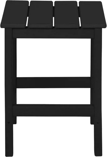 Vista 6 de WestinTrends Malibu - Juego de mesa auxiliar y café para silla Adirondack, 3 piezas, color negro