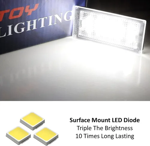 Vista 3 de iJDMTOY OEM-Fit - Kit de luces LED completas para placa de matrícula de 3 W, compatible con BMW E46 LCI/Facelift 325ci 330ci M3 2-Coor Coupe