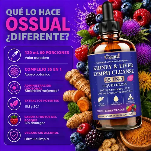 Vista 6 de Gotas de desintoxicación y reparación 35 en 1 de limpieza de riñón e hígado