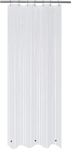 Vista 19 de Mrs Awesome Forro para cortina de ducha de cabina estrecha de 32 x 72 pulgadas con 3 imanes, PEVA transparente, 8G, grueso y resistente