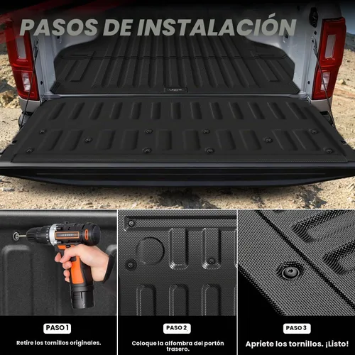 Vista 2 de LASFIT Alfombrilla para portón trasero para Ford Ranger 2023, 2022, 2021