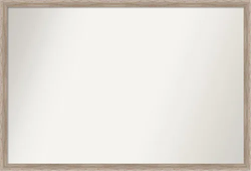 Vista 32 de Amanti Art Espejo de baño blanco para sobre el fregadero, 24 x 27 pulgadas, espejo de tocador rectangular con cuña de madera dura, marco de madera