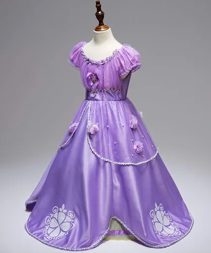 Vista 3 de FMYFWY Sofia The First Girls Rapunzel - Vestido de princesa de carnaval para Halloween Navidad fiesta de cumpleaños accesorios