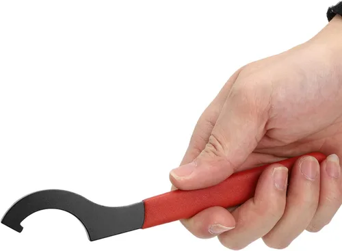 Vista 9 de Naroote Llave de tuerca helicoidal, llave de tuerca de choque en forma de C, llave de tubo amortiguador, llave de tuerca universal, llave de gancho