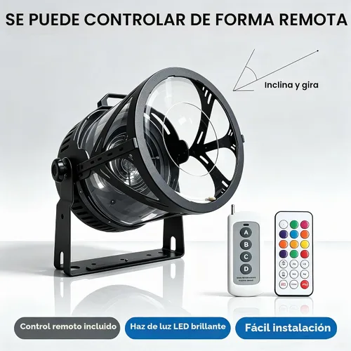 Vista 5 de Máquina de anillo de humo 600W con efecto de luz RGB y DMX512