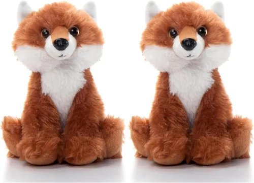 Vista 10 de The Petting Zoo Peluche de zorro, regalos para niños, animales del zoológico Wild Onez Babiez, juguete de peluche de zorro de 6 pulgadas
