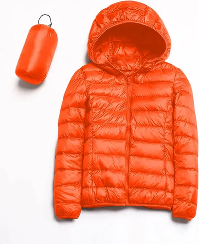 Vista 4 de Chaqueta para mujer, ligera, con capucha, resistente al viento, de manga larga, delgada, cálida, abrigo para exteriores