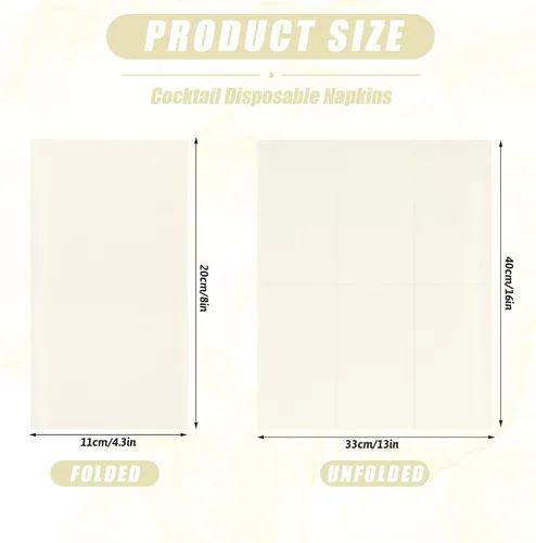 Vista 3 de Glenmal 60 servilletas de papel beige de 2 capas para invitados Servilletas de cóctel desechables para recepción de bodas, 13 x 16 pulgadas