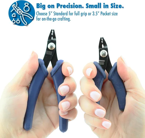 Vista 5 de Herramienta de Crimpado Beadalon Estándar - Compatible con Cuentas de Engaste #1-3, Tubos de Engaste #2-3, Azul Oscuro, 13.3 cm / 5.25 in