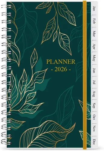 Vista 17 de Planificador/Calendario de Bolsillo 2026 - Cuaderno y Diario Organizador Semanal y Mensual A6 para Seguir Objetivos, Fácil de Organizar tu Vida Azul