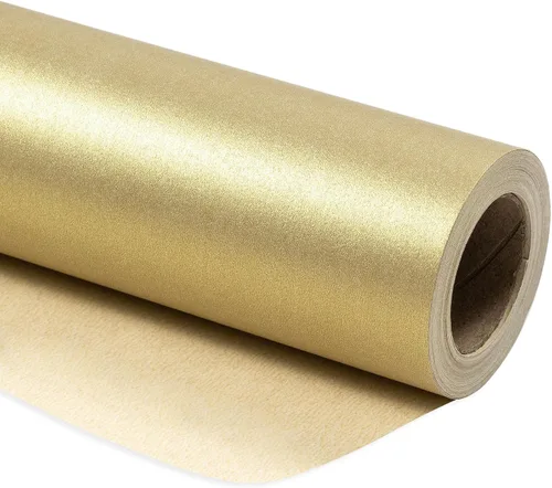 Vista 9 de RUSPEPA Papel de regalo negro mate, color liso perlado, papel lustre perfecto para bodas, cumpleaños, Navidad, baby shower, 17 pulgadas x 32.8 pies