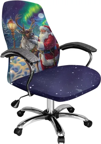 Vista 30 de 250 Years of Glory - Funda para silla de trabajo con diseño de águila calva, diseño de margarita y bandera estadounidense, funda giratoria acolchada