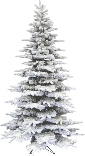 Vista 13 de Fraser Hill Farm Pine Valley - Árbol de Navidad con efecto nevado, 6.5 pies de alto, árbol de Navidad nevado con conexión fácil, luces inteligentes