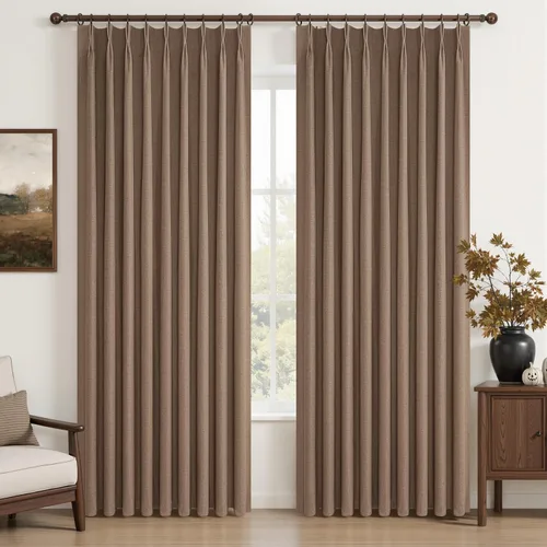 Vista 31 de Cortinas y Drapeados Modernos con Pliegues Pellizco Rosa Bebé de 84 Pulgadas de Largo, Juego de 2 Paneles para Sala de Estar, Cortina de Ventana