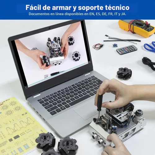 Vista 7 de SunFounder Kit de robot inteligente para automóvil compatible con Arduino UNO R3, FPV, ESP32 CAM, APP Romote Control, kit robótico educativo