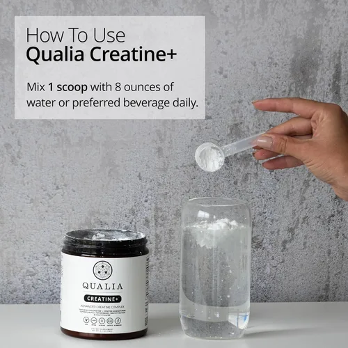 Vista 7 de Qualia Creatine Complejo Avanzado de Creatina 2 Fuentes + Magnesio Absorción Optimizada Rendimiento Muscular, Función Cerebral