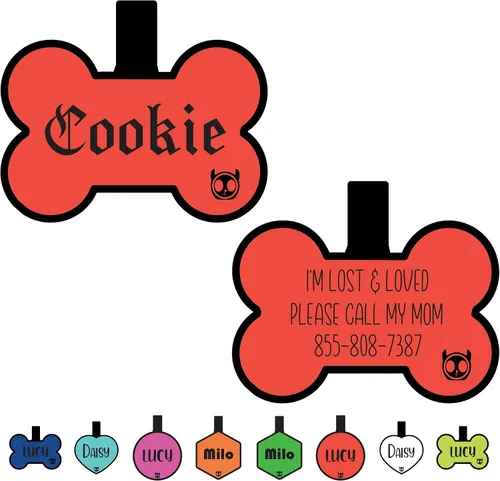 Vista 24 de Etiqueta de gato silenciosa de silicona personalizada con 5 líneas de grabado profundo personalizado duradero, etiqueta de identificación de mascota