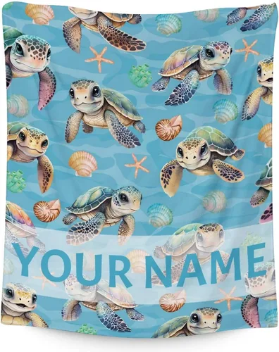 Vista 11 de Manta de tortuga marina, suave, mullida y cálida, manta pequeña de 30 x 40 pulgadas para sofá, oficina, bonita manta rosa para niños
