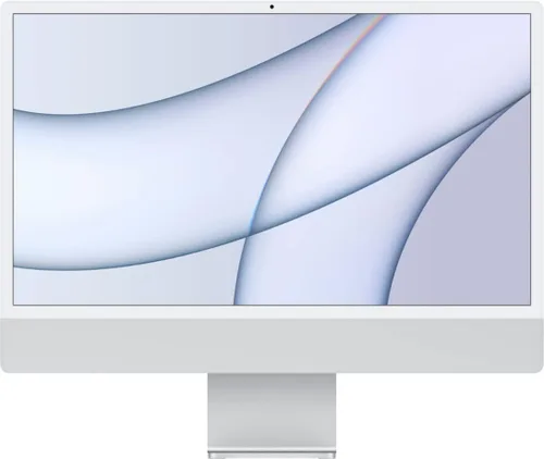 Vista 8 de Apple iMac 2021 con chip Apple M1 con CPU de 8 núcleos, 24 pulgadas, 16 GB de RAM, almacenamiento SSD de 256 GB, plata (renovado)