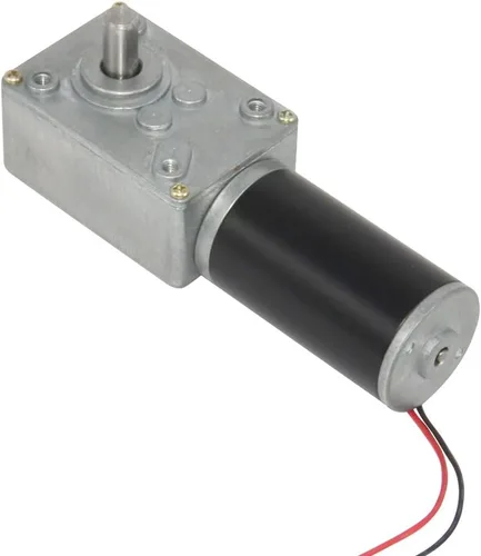 Vista 5 de Pequeño motor de engranaje helicoidal reversible de 35 RPM DC de alto par de 12 voltios para reemplazo de impulsión de barbacoa