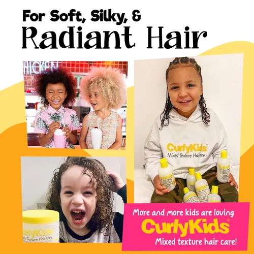 Vista 5 de CurlyKids Curly Spray Condish Acondicionador sin enjuague para cabello rizado para niños, hidrata y suaviza el cabello rizado, enrollado, ondulado