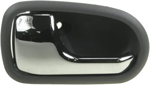 Vista 32 de TRQ Manija de puerta interior delantera izquierda cromada y negra para el lado del conductor compatible con Ford F-150 2012-2014