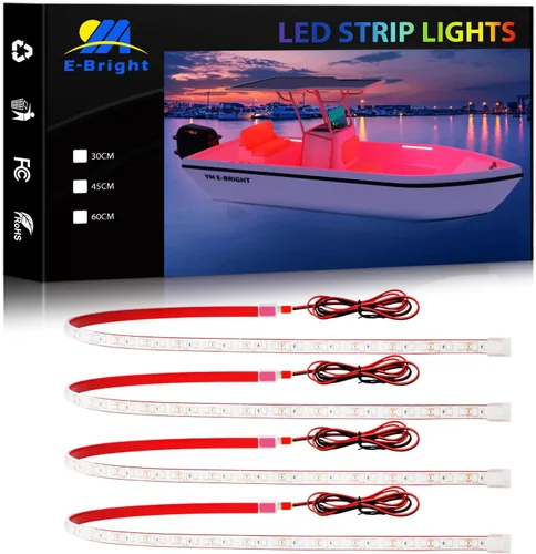 Vista 10 de YM E-Bright 4 piezas de luces de navegación para barco de 12 pulgadas, luces LED marinas de 12 V, luces IP68 impermeables para barcos, pontón, jon