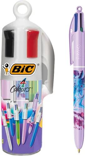 Vista 6 de BIC Bolígrafos retráctiles de punta media (0.039 pulgadas), 4 colores, 6 bolígrafos y cada bolígrafo contiene 4