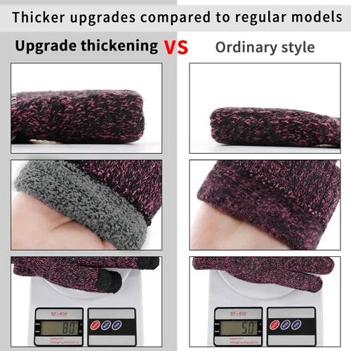 Vista 18 de Achiou Guantes de invierno para hombres y mujeres, guantes para pantalla táctil, gel de silicona antideslizante grueso mejorado, forro térmico