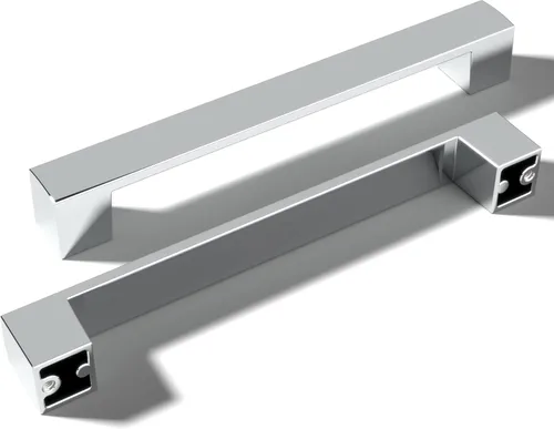 Vista 18 de Paquete de 10 tiradores de níquel cepillado con agujero central de 5 pulgadas Manijas de metal sólido para gabinetes de baño y decoración