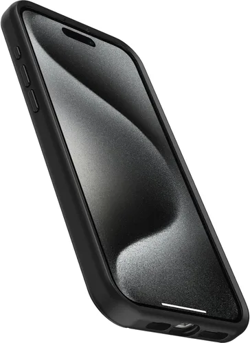 Vista 3 de OtterBox Funda de la serie Symmetry para iPhone 15 Pro MAX (solamente), color negro, se ajusta a MagSafe, ultra elegante, bordes elevados que