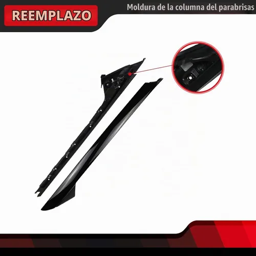 Vista 4 de FEXON Kit de molduras de parabrisas exterior e interior para lado del conductor delantero A Pillar Compatible con Ford Explorer 2011 2012 2013 2014