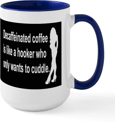 Vista 22 de CafePress Cattitude Funny Cat Saying Taza Grande de Café de Cerámica 15 oz (444 ml)