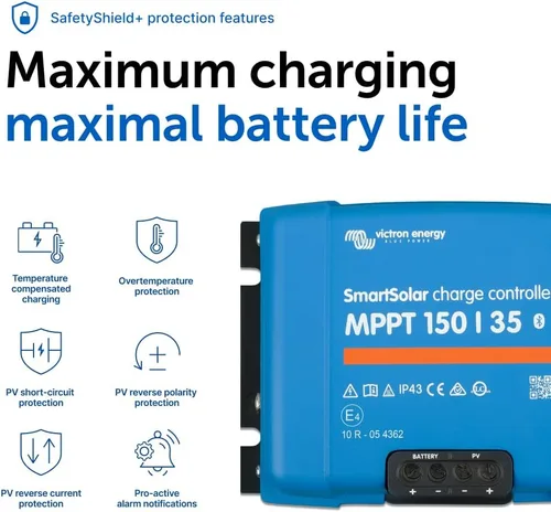 Vista 8 de Controlador de carga solar Victron Energy SmartSolar MPPT (Bluetooth) - Controladores de carga para paneles solares - 150V 35 amperios