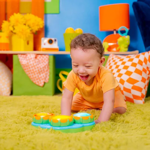 Vista 10 de Bright Starts Safari Beats - Tambor musical de juguete con luces, a partir de 3 meses, multicolor