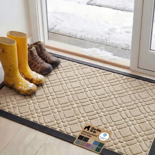 Vista 71 de Gorilla Grip - Tapete WeatherMax todo terreno 100% impermeable, caucho natural, resistente a manchas y decoloración, interior y exterior, fácil