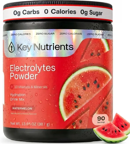 Vista 11 de KEY NUTRIENTS Electrolitos en polvo sin azúcar, limonada de maracuyá con 6 electrolitos y minerales, fibra prebiótica y polvos de hidratación