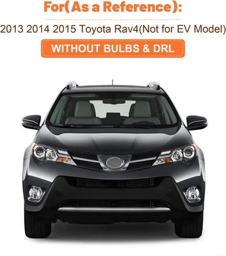 Vista 2 de Para Toyota Rav4 Rav-4 LH 2013 2014 2015 - Lámpara cromada para faros delanteros izquierdos