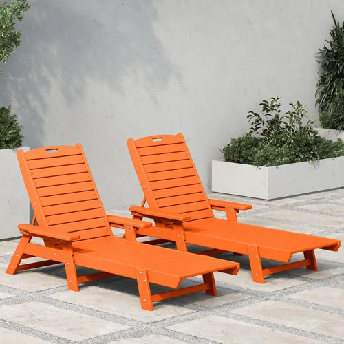 Vista 24 de WestinTrends Malibu Poly - Tumbona reclinable azul marino