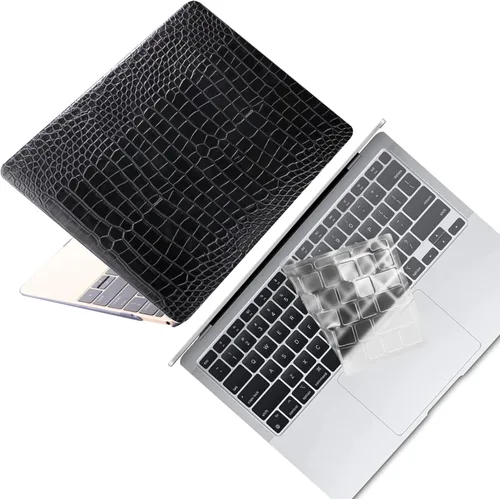 Vista 15 de Funda protectora de plástico para MacBook Air de 11 pulgadas 2015-2010 modelo A1465 A1370, funda protectora de plástico para portátil y cubierta