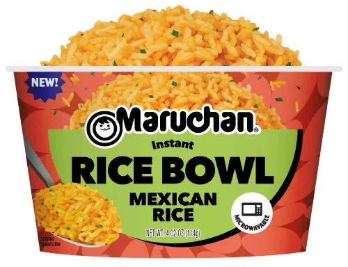 Vista 7 de Maruchan Tazón de arroz instantáneo, sabor a pollo, guarnición rápida y fácil para microondas o comida para niños, estudiantes y familias ocupadas